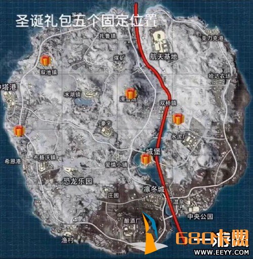 和平精英苹果辅助绝地求生和平精英雪地地图圣诞树在哪？雪地地